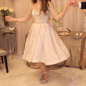 Mimoza Kadriaj Engagement Midi Dress